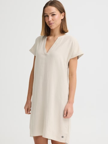 Oxmo Jurk ' OXAnette ' in Beige: voorkant