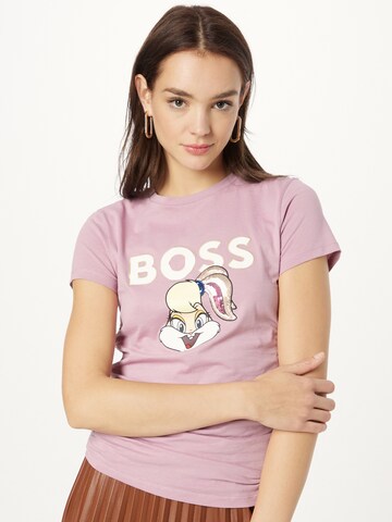 BOSS Black T-Shirt 'Ecabi' in Pink: predná strana