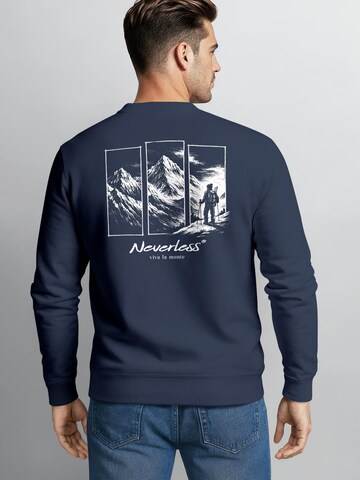Neverless Sweatshirt 'viva la monte' in Blue