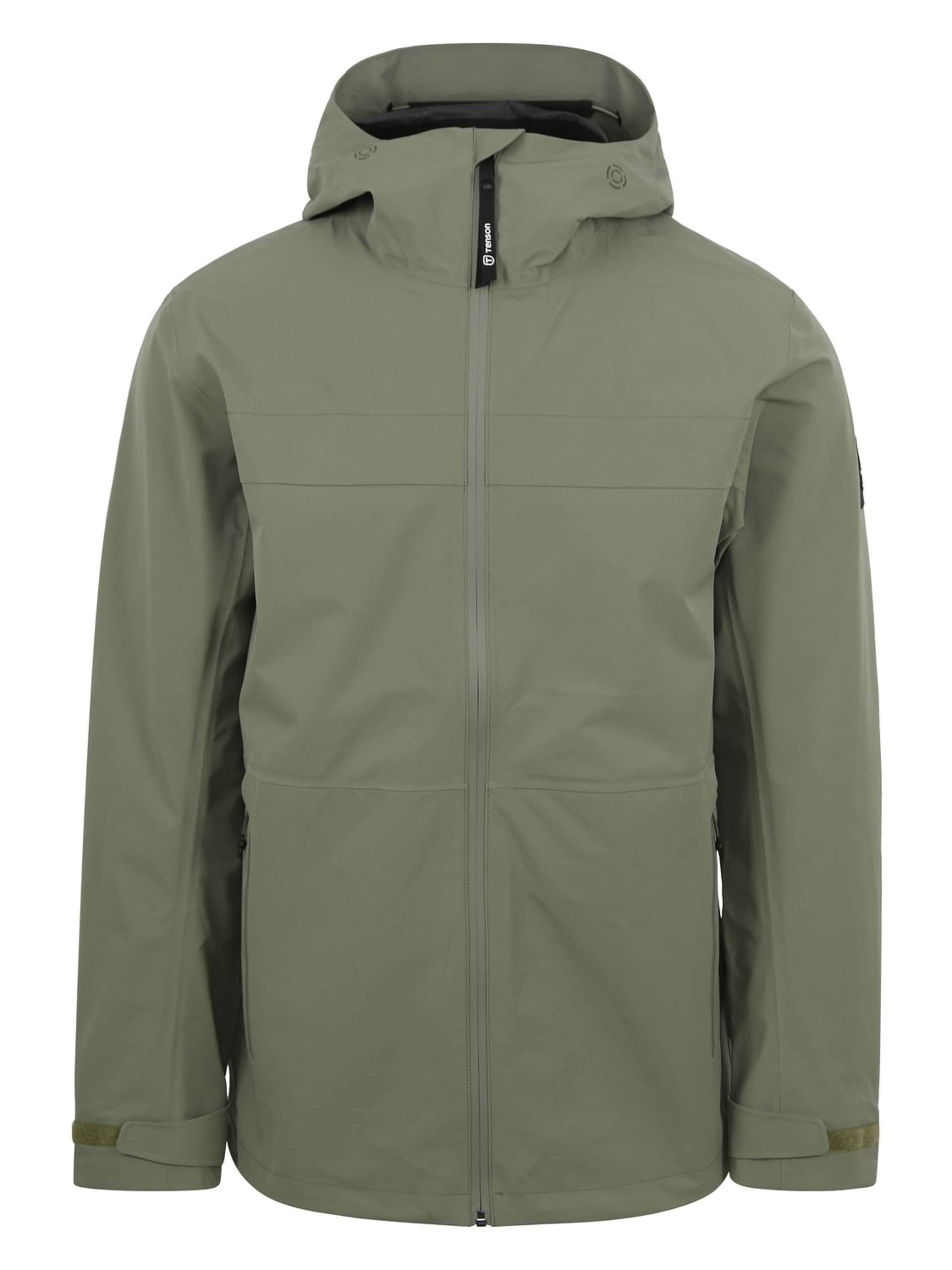 TENSON Winter Coat 'Dew' in Green: front