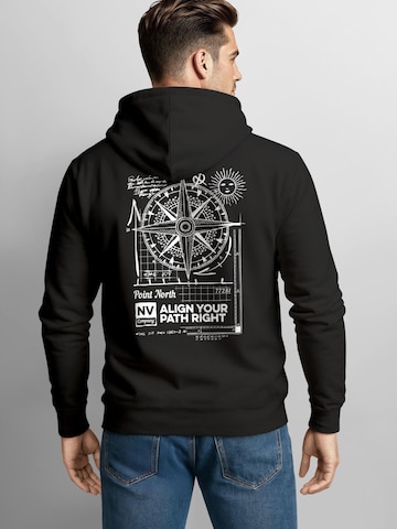Neverless Sweatshirt 'Compass' in Black