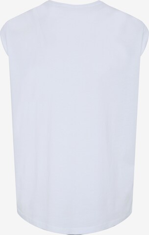 Oklahoma Jeans Top ' mit Statement-Print aus Jersey ' in White