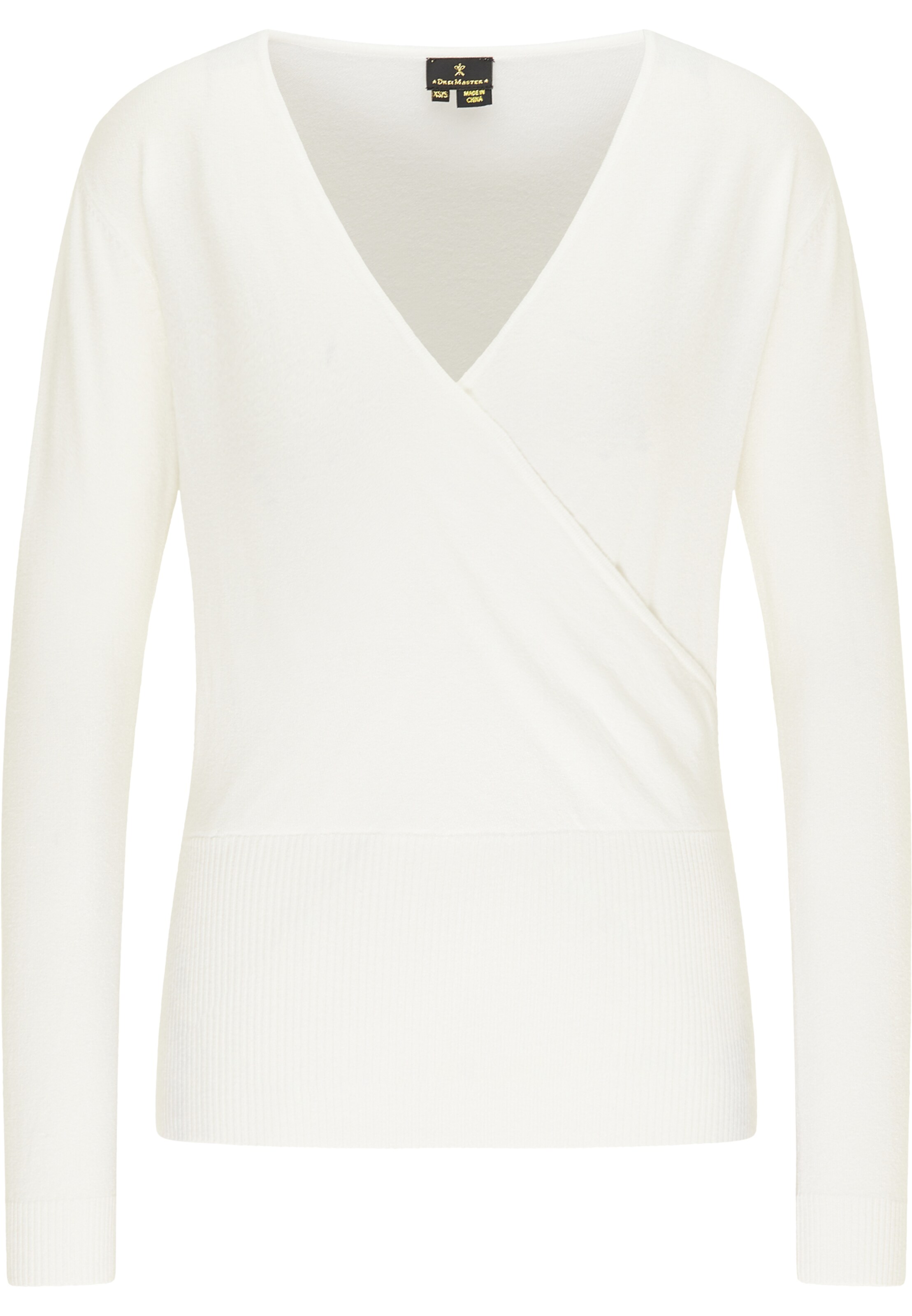 DreiMaster Klassik Sweater in White: front
