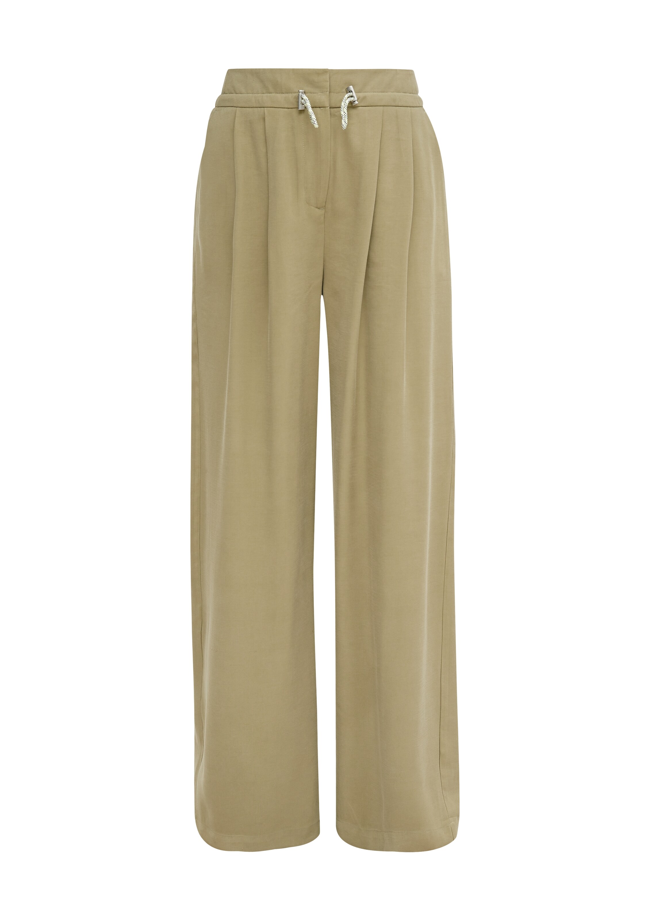 comma casual identity Wide leg Broek in Groen: voorkant