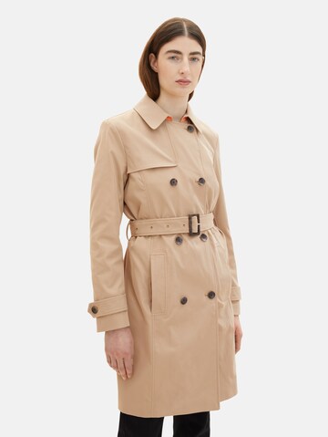 Manteau mi-saison TOM TAILOR en beige : devant