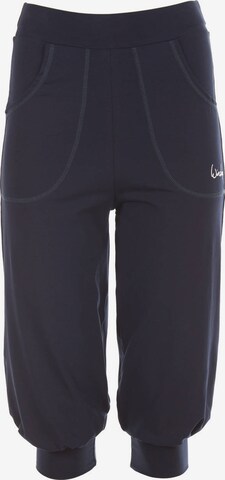 Effilé Pantalon de sport 'WBE12' Winshape en bleu : devant