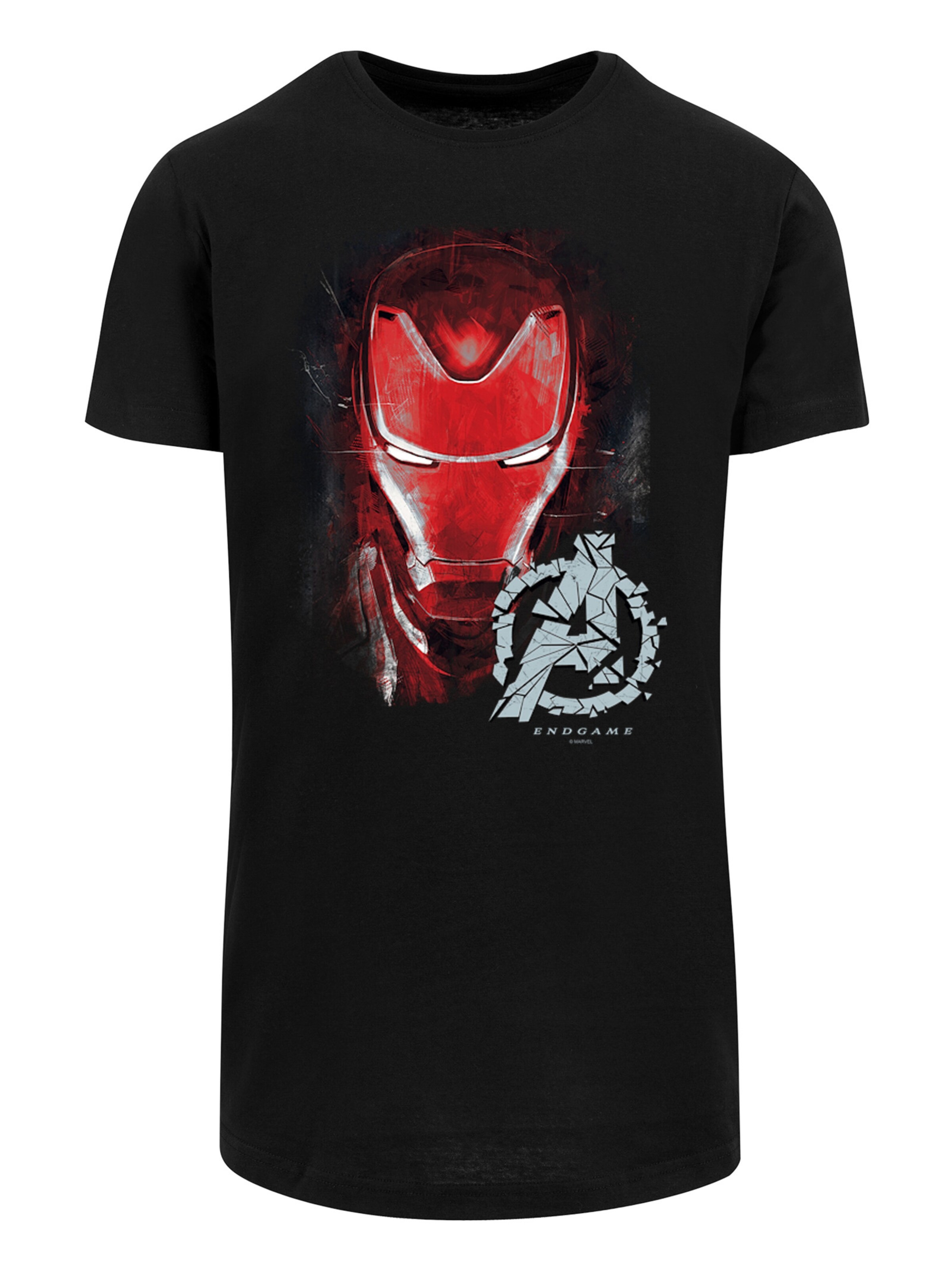 Maglietta 'Marvel Avengers' di F4NT4STIC in nero: frontale