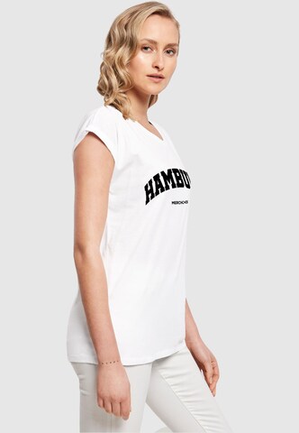 Merchcode T-Shirt 'Hamburg' in Weiß