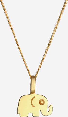 ELLI PREMIUM Necklace 'Elefant' in Gold: front