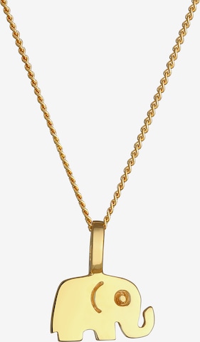 ELLI PREMIUM Ketting 'Elefant' in Goud: voorkant