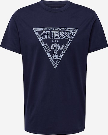 Guess t shirt logo sales