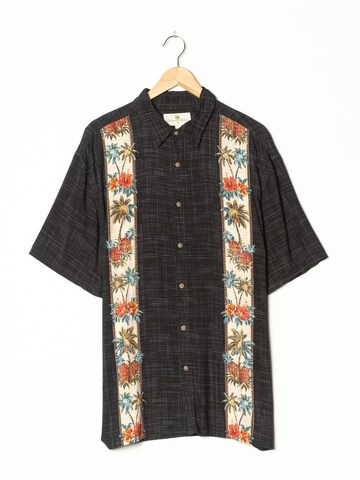 Island Shores Button Up Shirt in XL-XXL in Black: front
