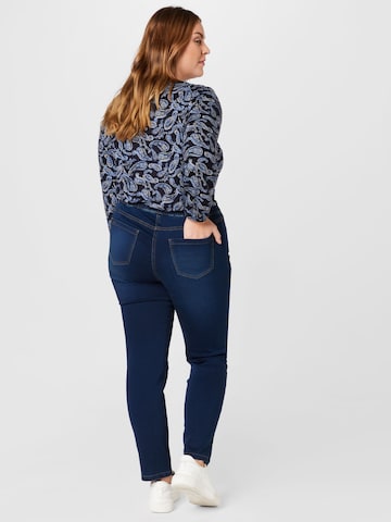 SAMOON Slimfit Jeans pajkice | modra barva