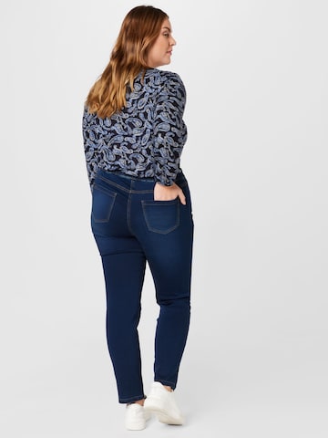 SAMOON Slimfit Jeggings in Blau