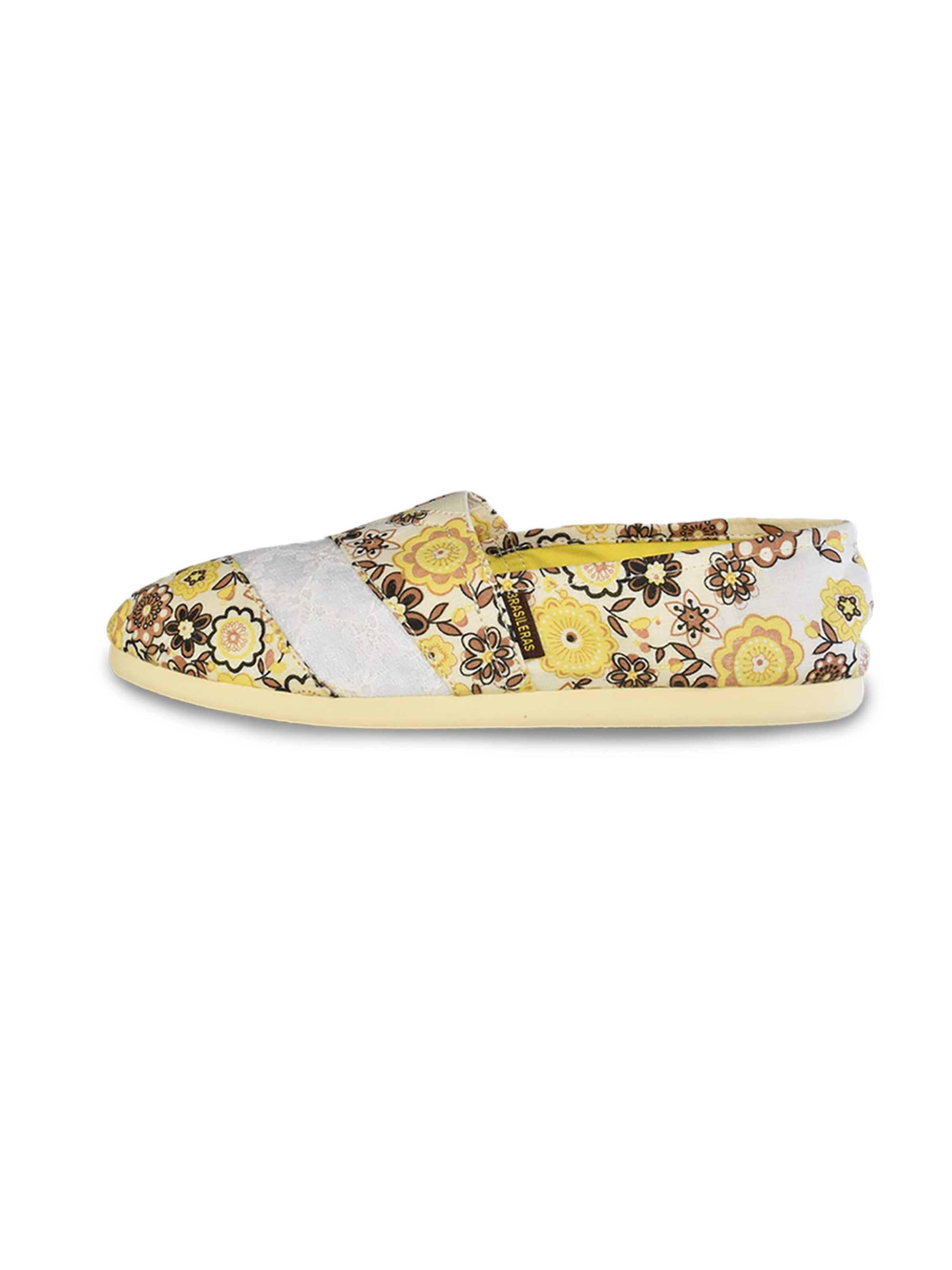 Espargatas Classic Flats 'Banda' in Yellow: front