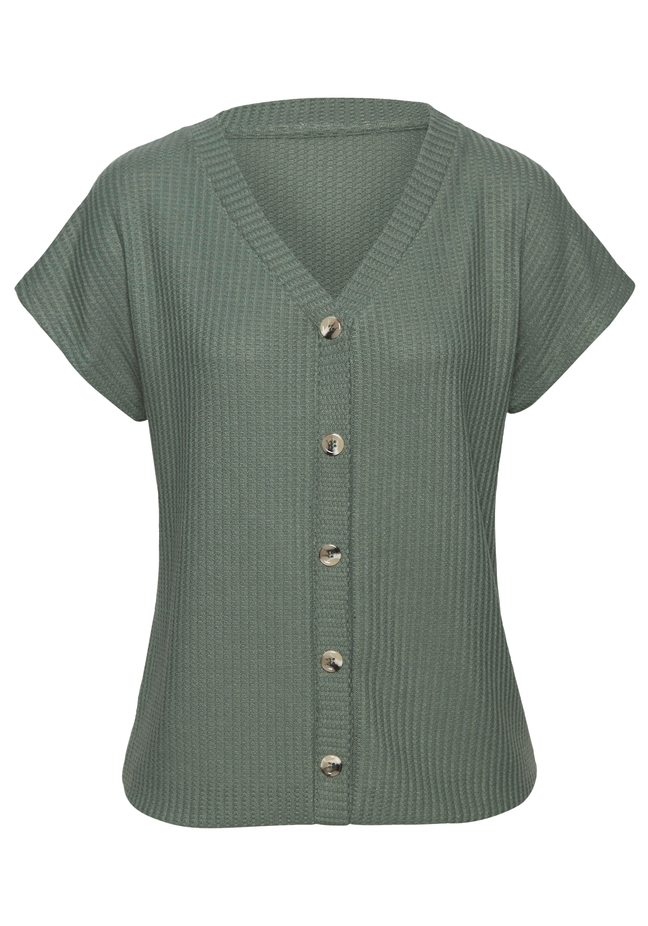 LASCANA Πλεκτή ζακέτα σε πράσινο: μπροστά