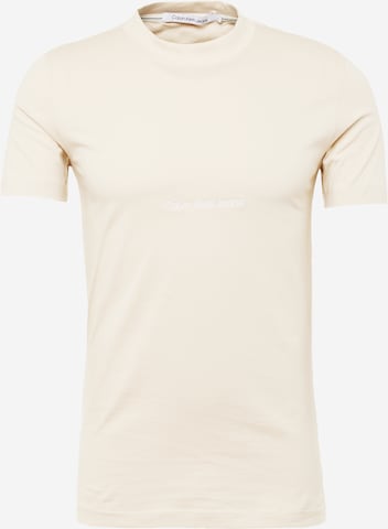 T-Shirt Calvin Klein Jeans en beige : devant