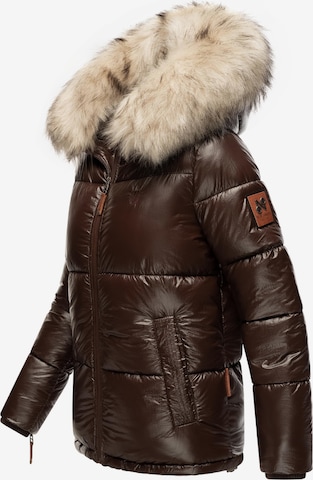 NAVAHOO Winter Jacket 'Tikunaa' in Brown