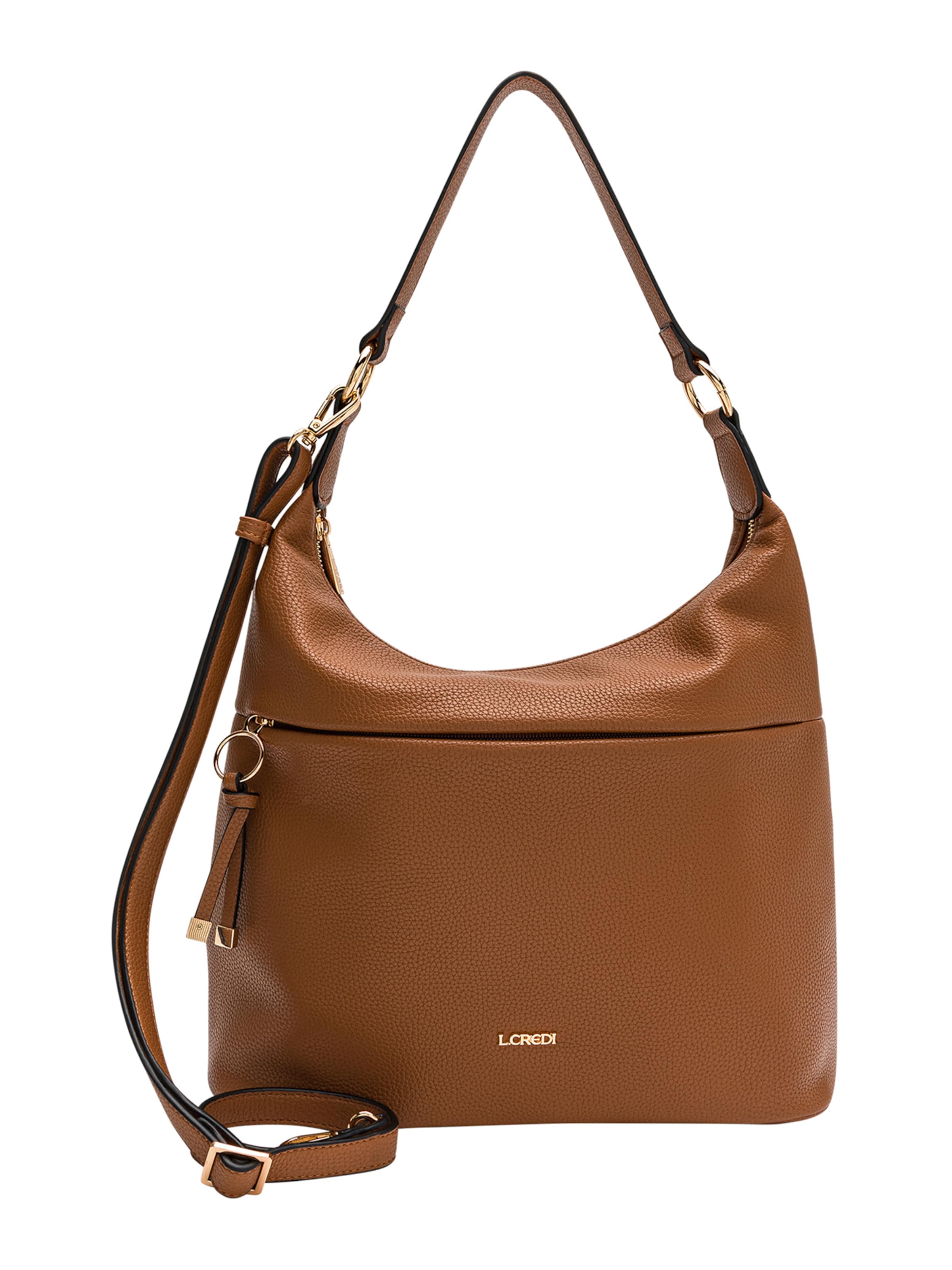L.CREDI Schultertasche 'Maite' in Braun: Vorderseite