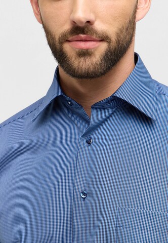 ETERNA Comfort fit Button Up Shirt in Blue