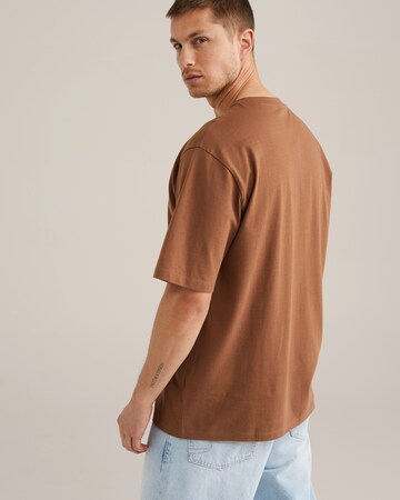 WE Fashion - Camiseta en marrón