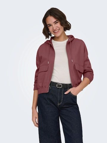 ONLY Φθινοπωρινό και ανοιξιάτικο μπουφάν 'ONLKENZIE' σε ροζ: μπροστά