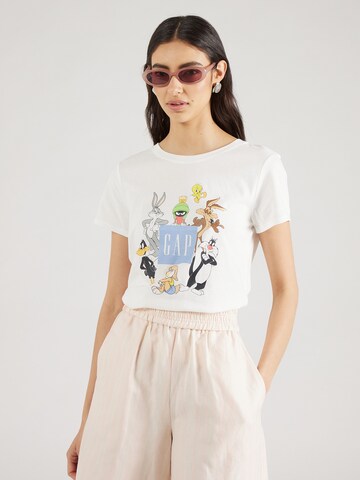 T-shirt 'WB - LOONEY TOONS' GAP en blanc : devant