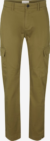 Coupe slim Pantalon cargo TOM TAILOR en vert : devant