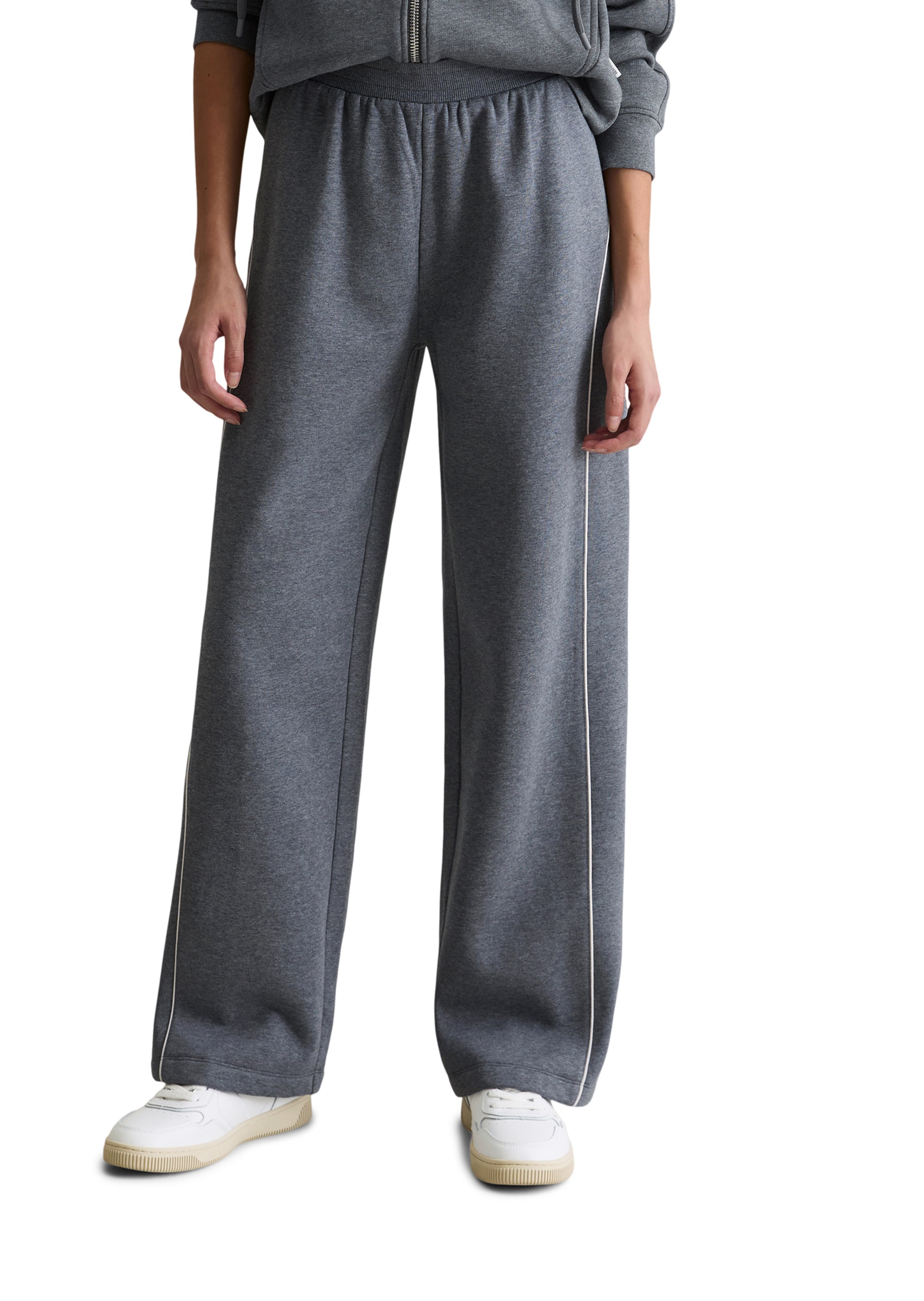 Marc O'Polo DENIM Loosefit Broek in Grijs: voorkant