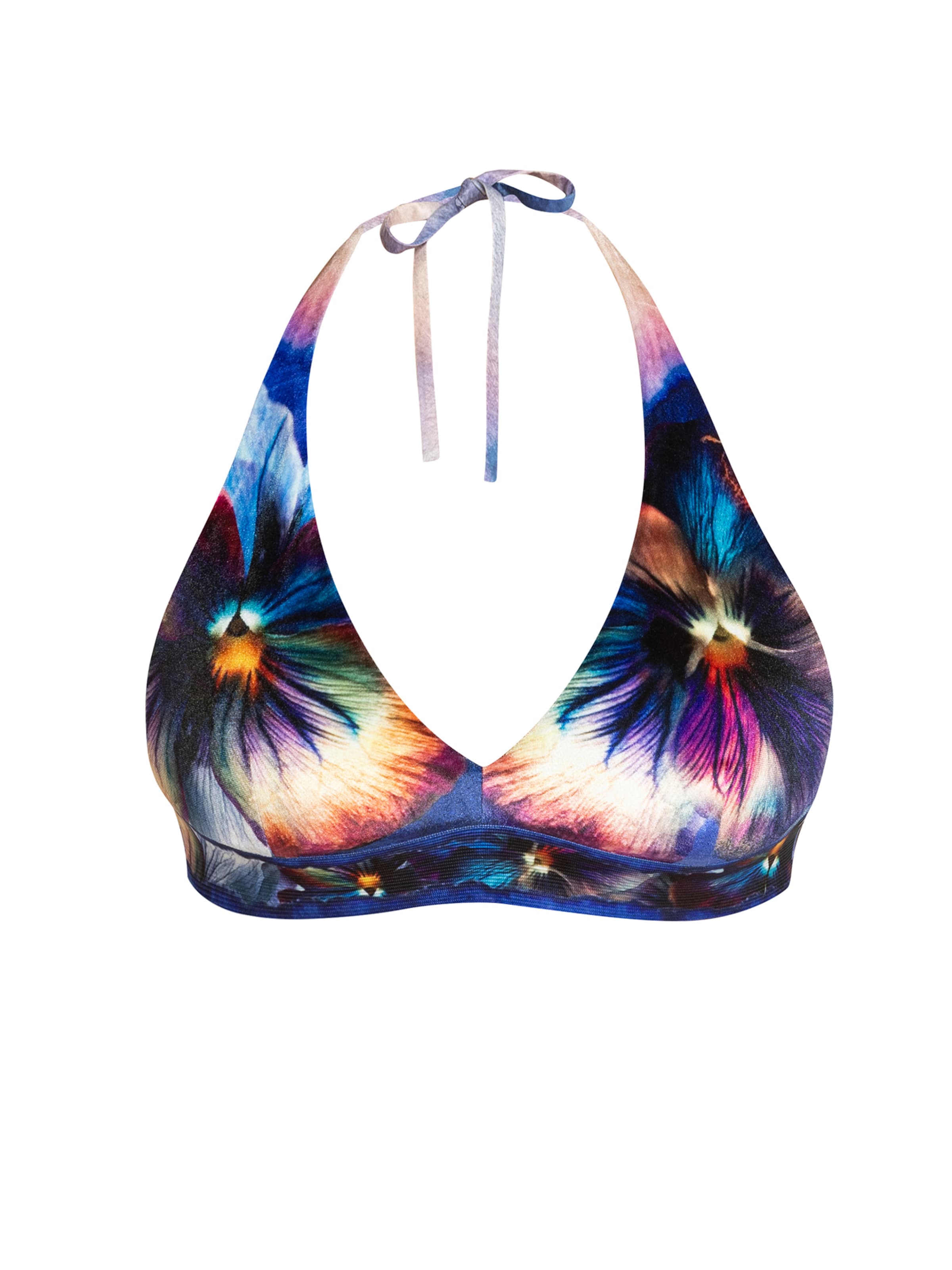 JIORO Triangle Bikini top 'VIOLET' in Mixed colours: front