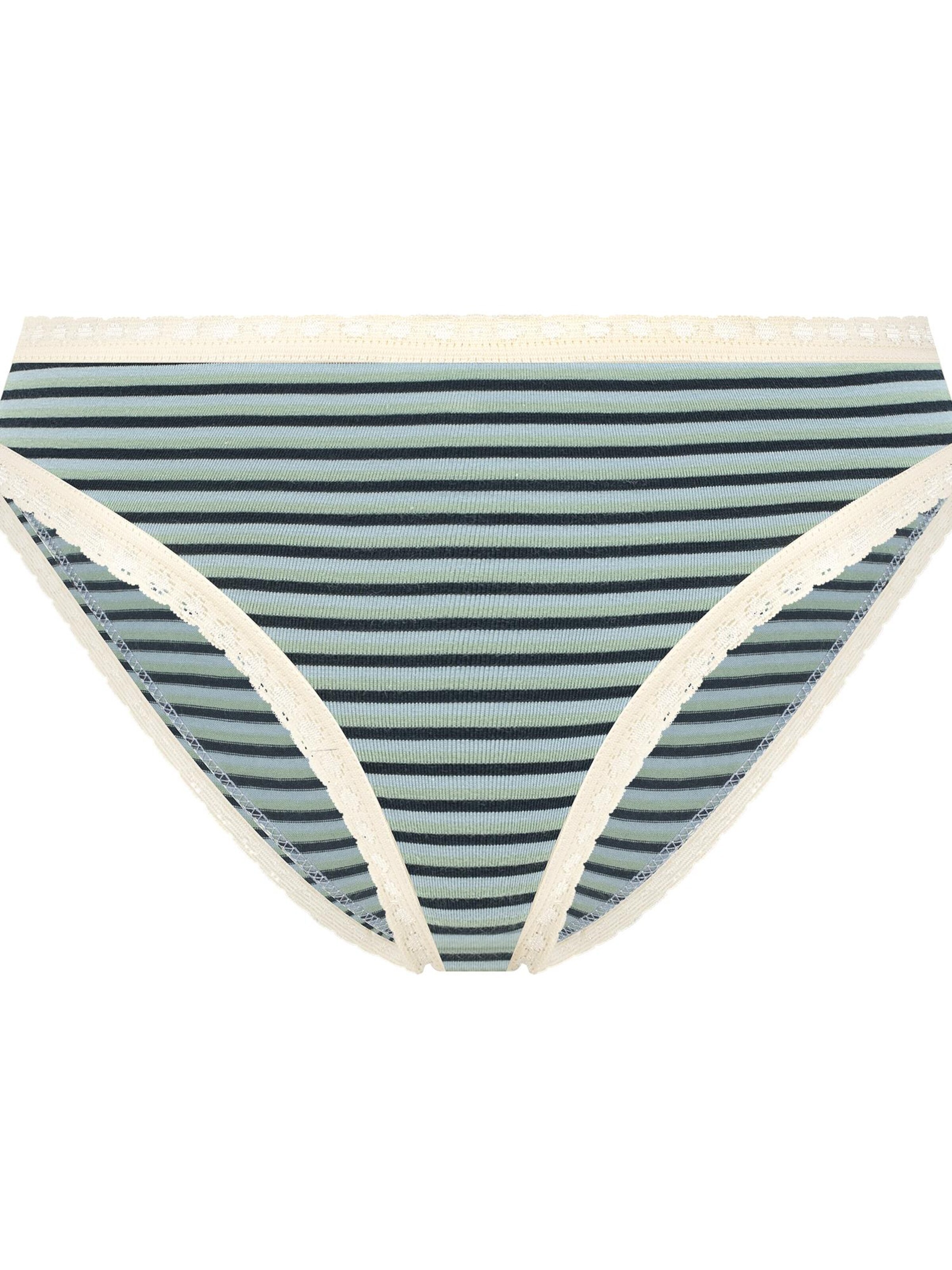 Albero Natur Slip 'Damen Bio Baumwoll Slip mit Spitze'‌‌‌‌‌‌‌‌‌‌ in Blau: Vorderseite