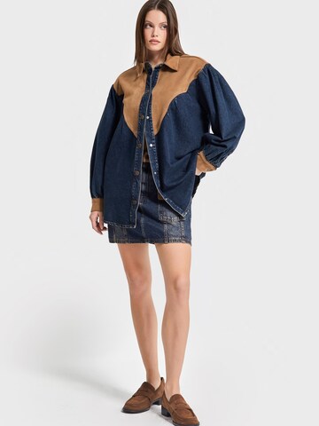 IT'S BASIC Oversized shirt 'Oversized Denim Shirt' in Blauw