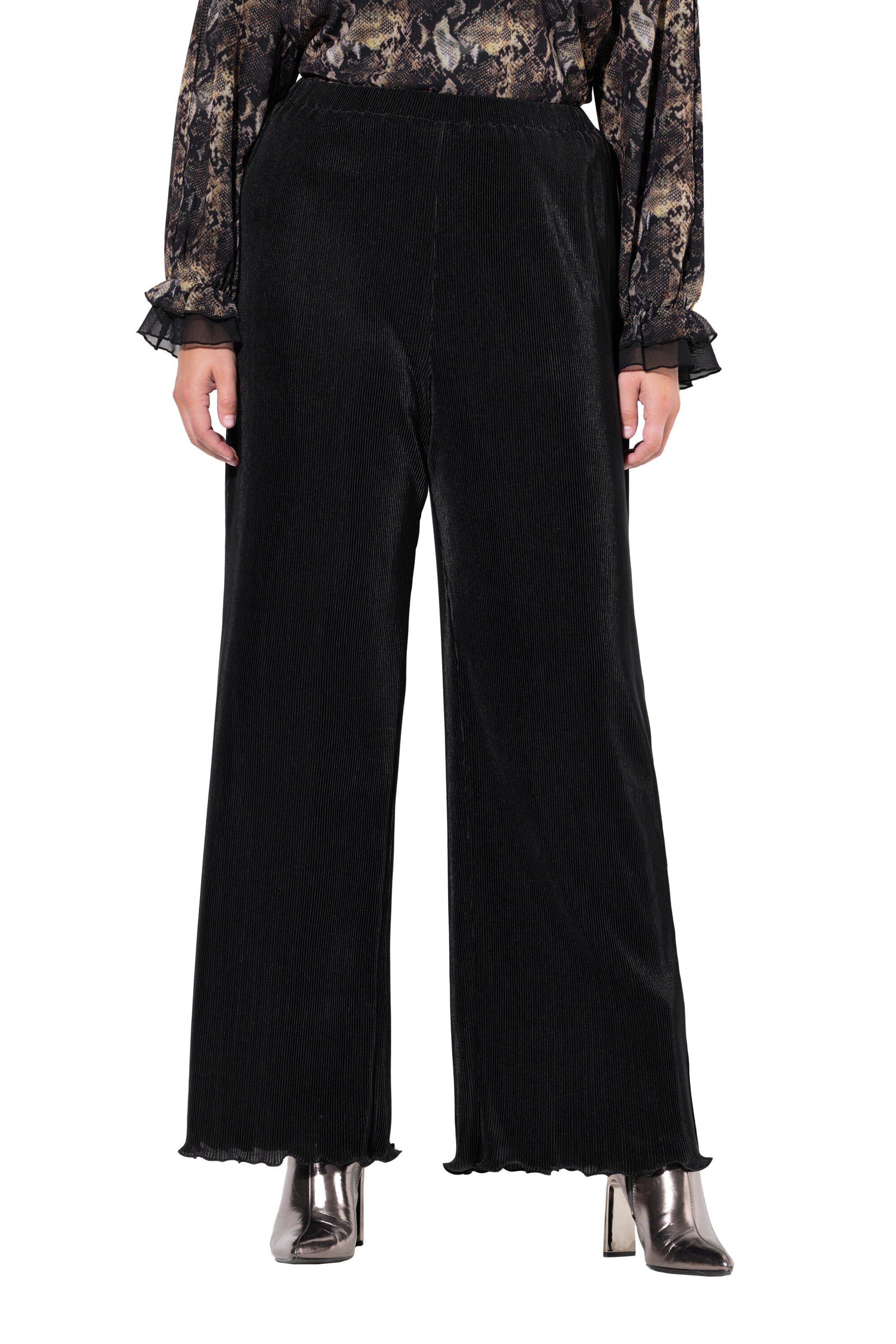 MIAMODA Wide Leg Hose in Schwarz: Vorderseite