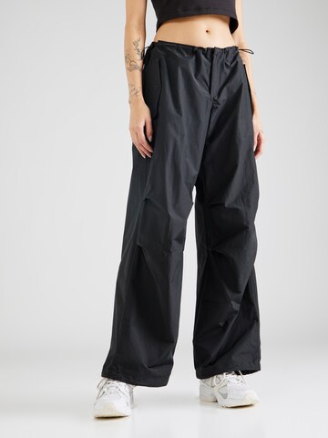 Tommy Jeans Wide leg Broek in Zwart: voorkant