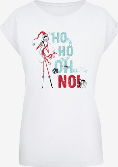 Maglietta 'The Nightmare Before Christmas - Ho Ho No' ABSOLUTE CULT di colore acqua / rosso sangue / nero / bianco, Visualizzazione prodotti