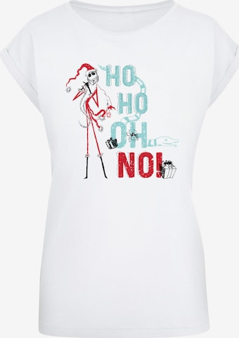 ABSOLUTE CULT Shirt 'The Nightmare Before Christmas - Ho Ho No' in Wit: voorkant