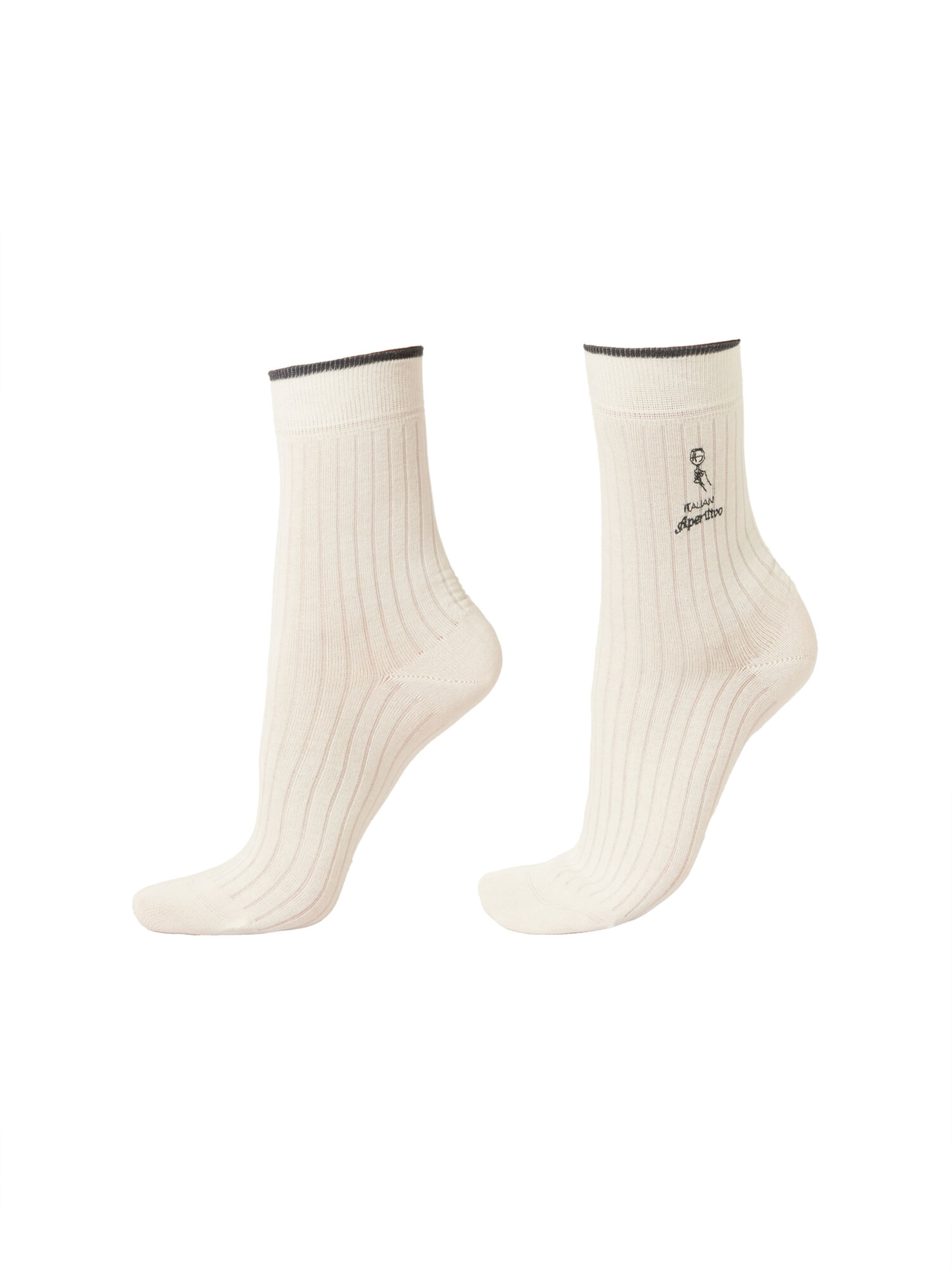 CALZEDONIA Socken 'Italian Style' in Weiß: Vorderseite