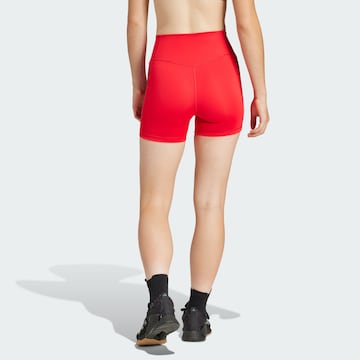 ADIDAS PERFORMANCE Skinny Sports trousers 'Optime' in Red