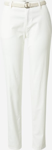 ESPRIT تقليدي سراويل من القماش القطني بلون أبيض: الأمام
