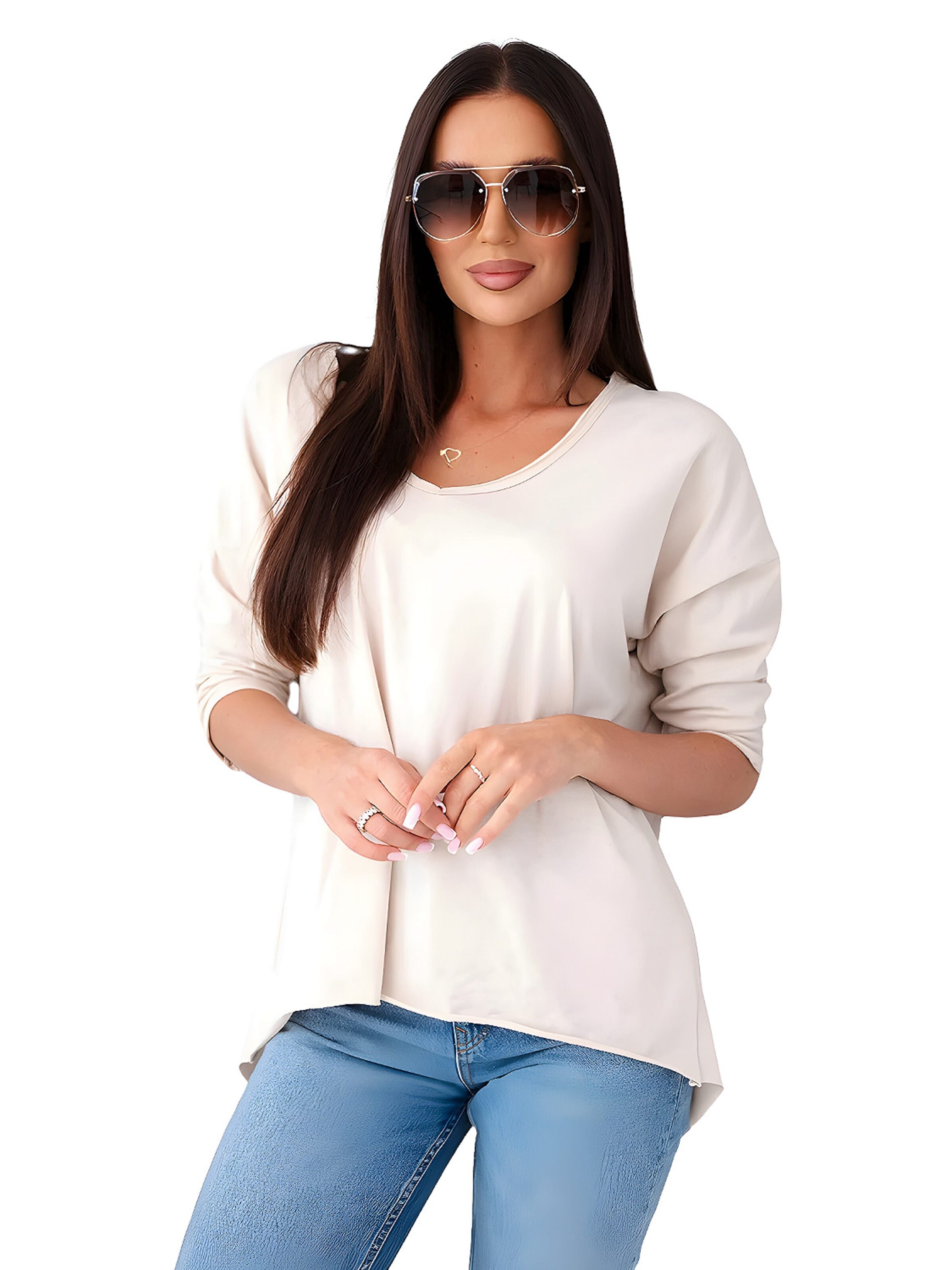 Lumera Tričko 'Suzanne' – béžová: přední strana