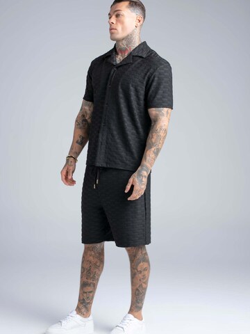 Fit confort Chemise 'Towelling' SikSilk en noir