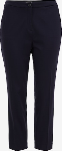 WE Fashion - Slimfit Pantalón de pinzas en azul: frente