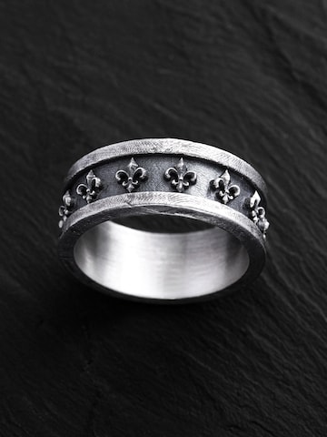 REYTEL - Anillo 'FLEUR DE LIS' en plata: frente