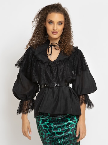 JIORO Blouse 'BOHEMIAN' in Zwart