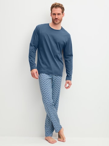 CALIDA Pyjama lang 'Relax Streamline' in Blauw