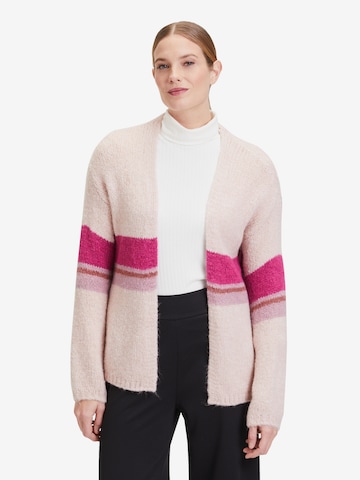 Cartoon Knit Cardigan in Pink: front