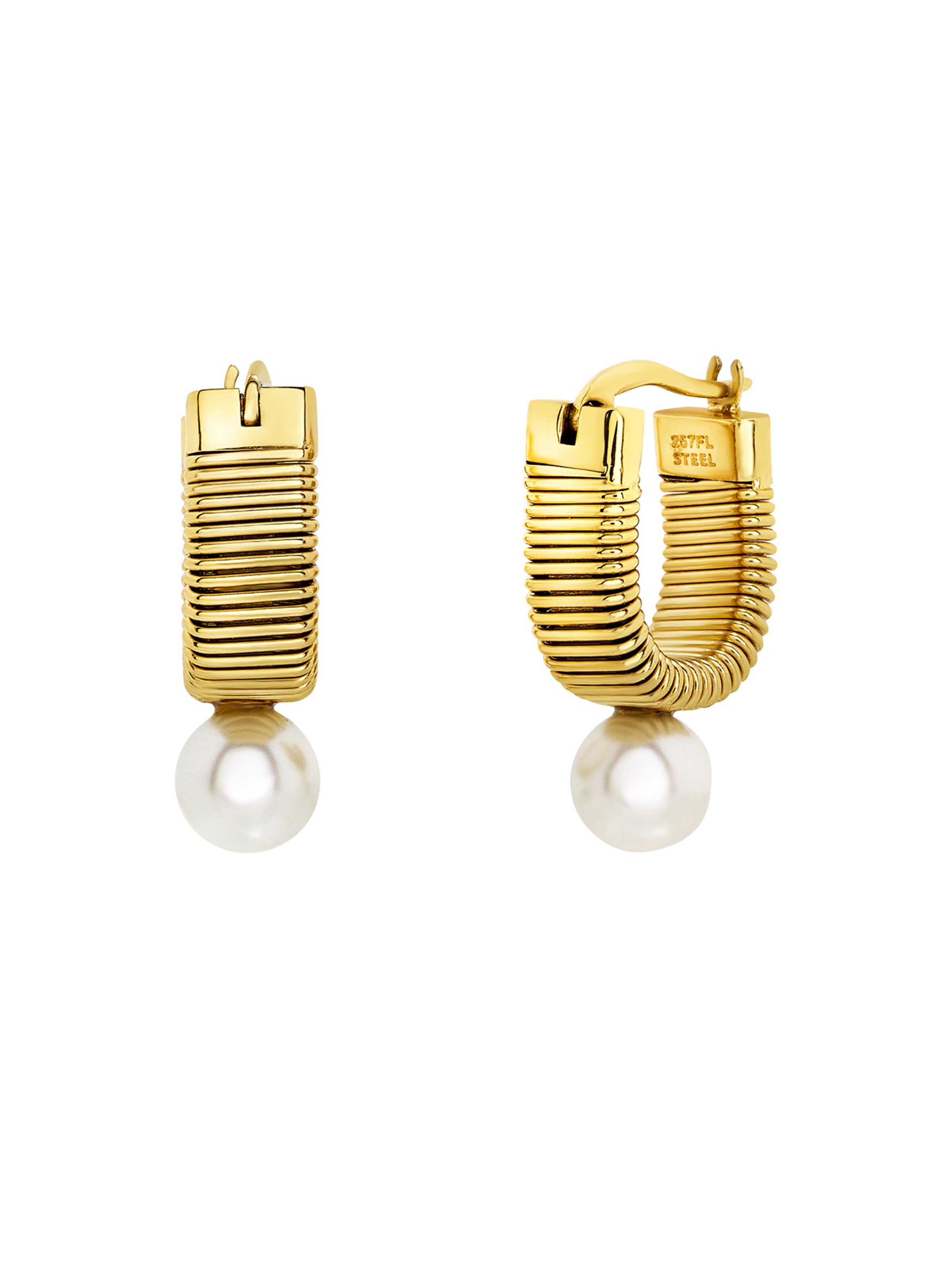 Boucles d'oreilles 'STYLIZE' Breil en or : devant