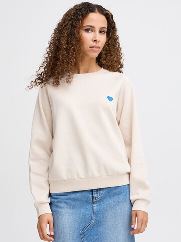 ICHI Sweatshirt 'Svala' in Beige: voorkant