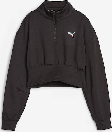 PUMA Athletic Sweatshirt in Black: front