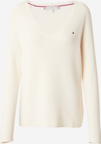 TOMMY HILFIGER Pullover in Beige: Vorderseite